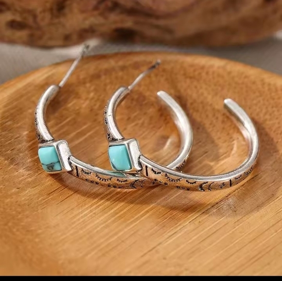 Turquoise Earrings Western Women's Jewelry New f92 - Picture 4 of 4